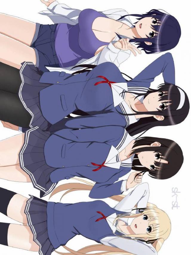 冴えカノヒロイン4人それぞれセックス!1本のチンポを取り合うハーレム展開 : 1