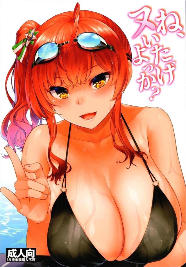 巨乳ビキニ美女が乳首舐め手コキやパイズリ淫語責めでヌいてくれる本 : 1